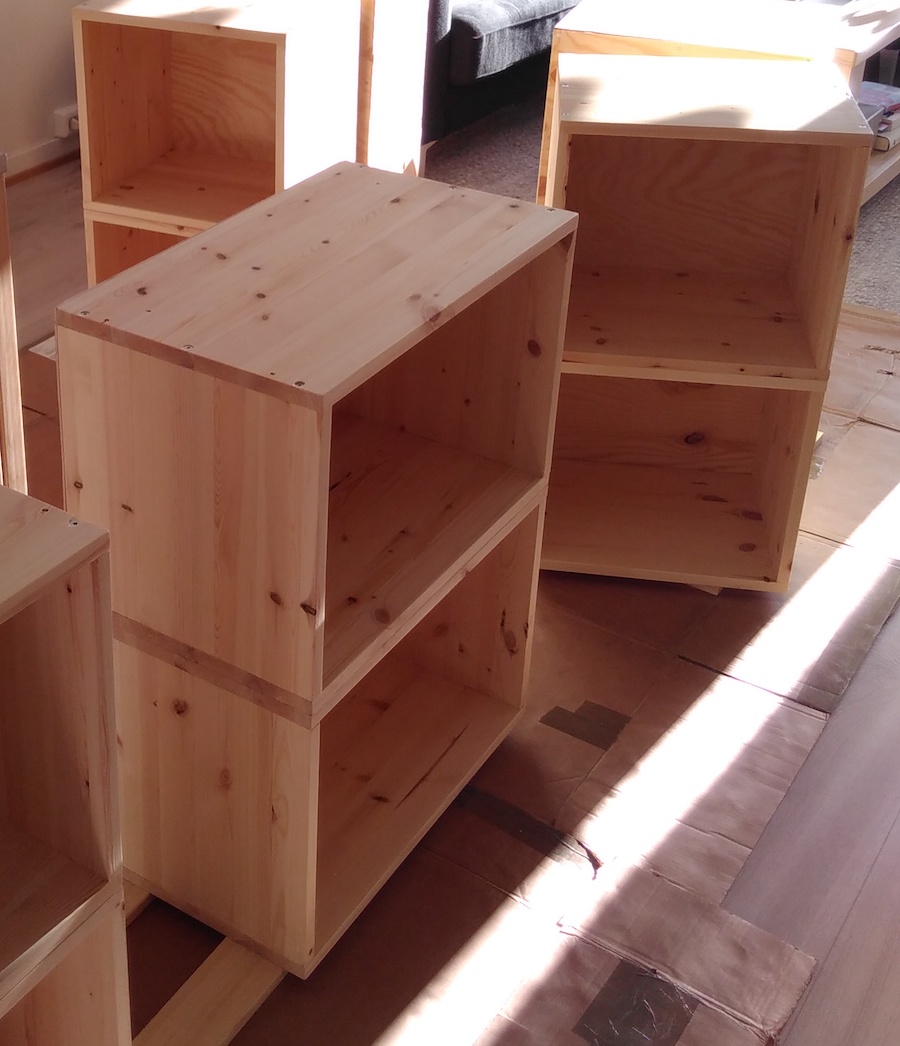 Building shelves, pt.2.